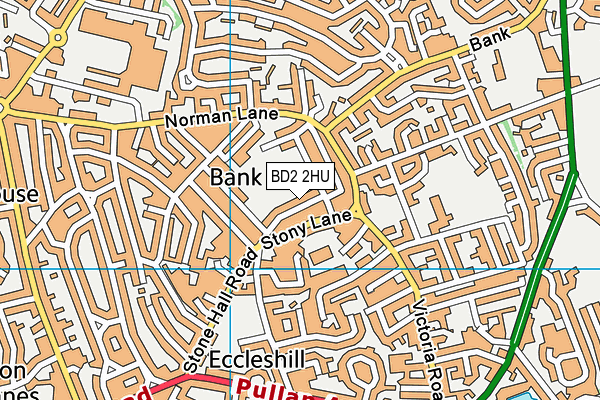 Institute Road Recreation Ground map (BD2 2HU) - OS VectorMap District (Ordnance Survey)