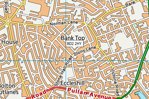 BD2 2HY map - OS VectorMap District (Ordnance Survey)
