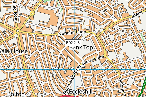 BD2 2JB map - OS VectorMap District (Ordnance Survey)