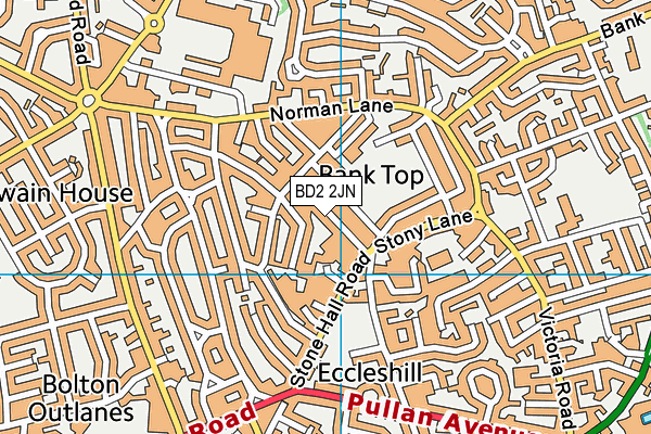 BD2 2JN map - OS VectorMap District (Ordnance Survey)