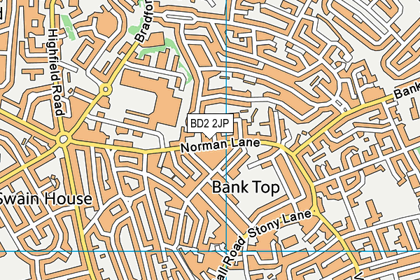 BD2 2JP map - OS VectorMap District (Ordnance Survey)