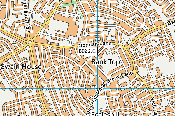 BD2 2JQ map - OS VectorMap District (Ordnance Survey)