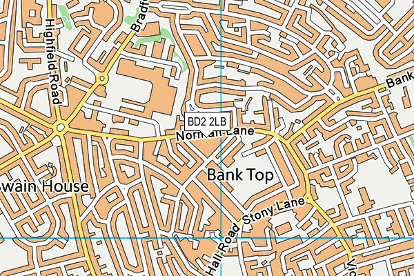 BD2 2LB map - OS VectorMap District (Ordnance Survey)