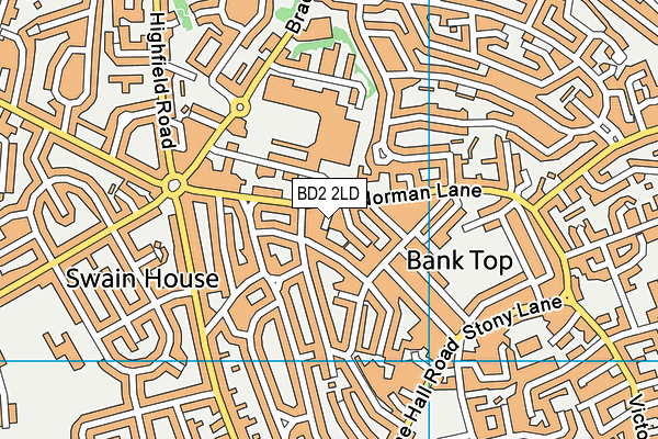 BD2 2LD map - OS VectorMap District (Ordnance Survey)