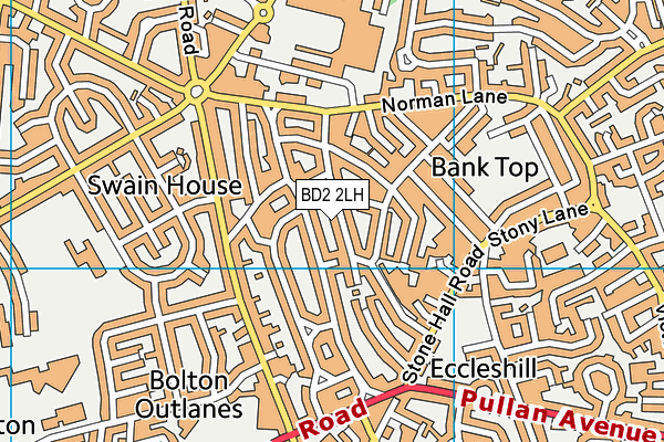 BD2 2LH map - OS VectorMap District (Ordnance Survey)