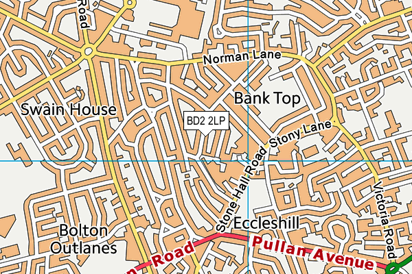 BD2 2LP map - OS VectorMap District (Ordnance Survey)