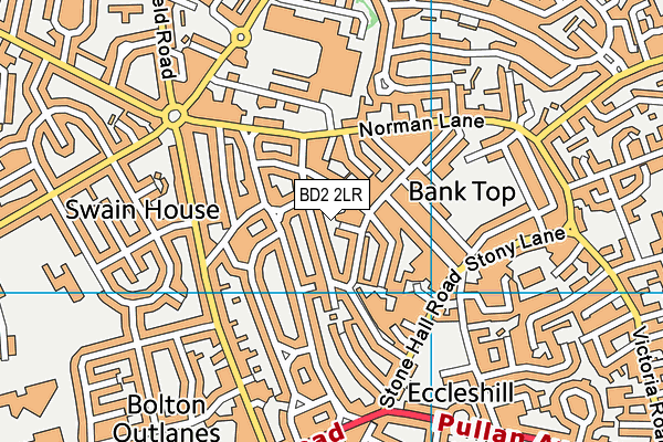 BD2 2LR map - OS VectorMap District (Ordnance Survey)