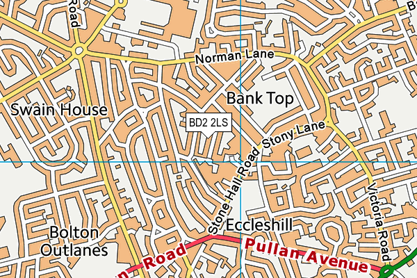 BD2 2LS map - OS VectorMap District (Ordnance Survey)