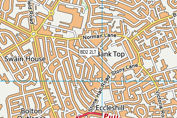 BD2 2LT map - OS VectorMap District (Ordnance Survey)