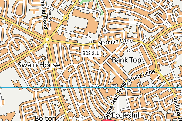 BD2 2LU map - OS VectorMap District (Ordnance Survey)