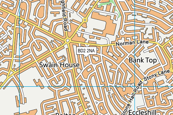 BD2 2NA map - OS VectorMap District (Ordnance Survey)