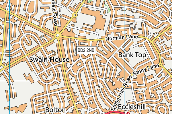 BD2 2NB map - OS VectorMap District (Ordnance Survey)
