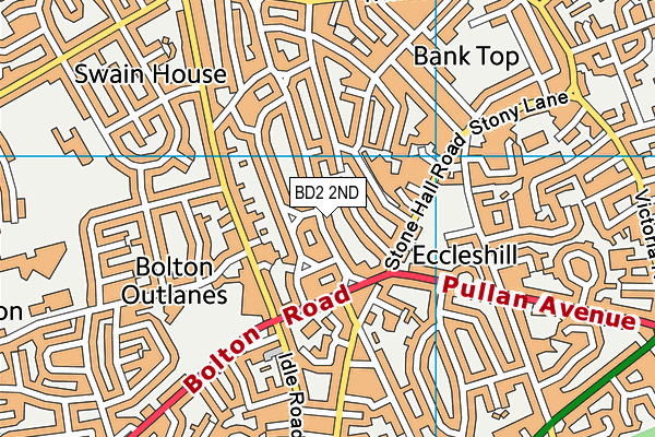 BD2 2ND map - OS VectorMap District (Ordnance Survey)