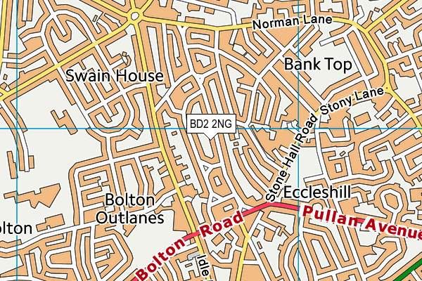 BD2 2NG map - OS VectorMap District (Ordnance Survey)