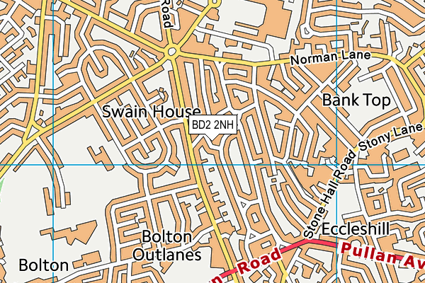 BD2 2NH map - OS VectorMap District (Ordnance Survey)