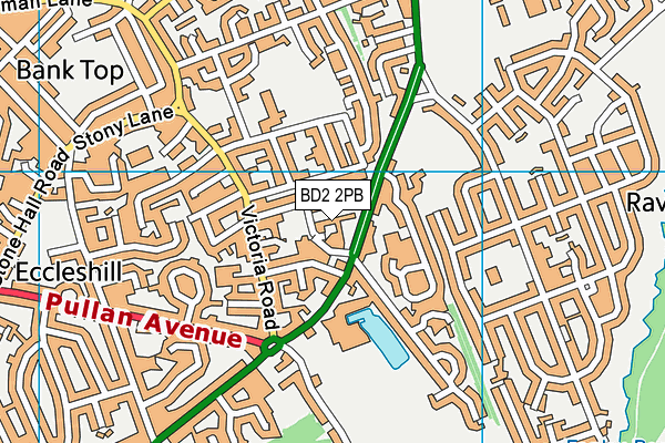 BD2 2PB map - OS VectorMap District (Ordnance Survey)