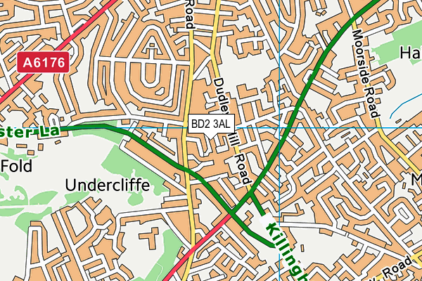 BD2 3AL map - OS VectorMap District (Ordnance Survey)