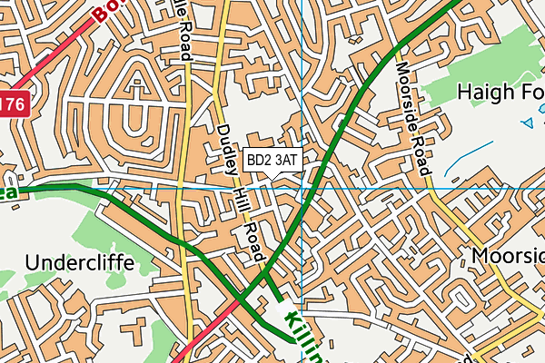 BD2 3AT map - OS VectorMap District (Ordnance Survey)