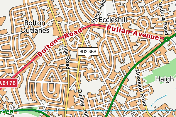 BD2 3BB map - OS VectorMap District (Ordnance Survey)