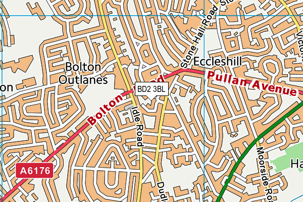 BD2 3BL map - OS VectorMap District (Ordnance Survey)