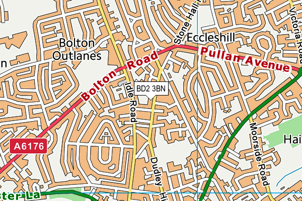 Kents Gym map (BD2 3BN) - OS VectorMap District (Ordnance Survey)