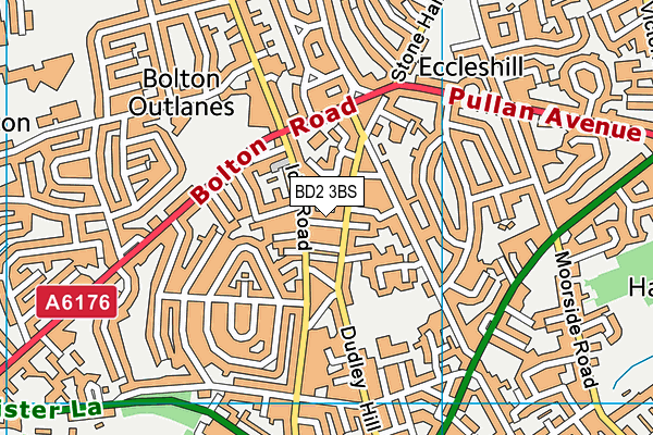 BD2 3BS map - OS VectorMap District (Ordnance Survey)