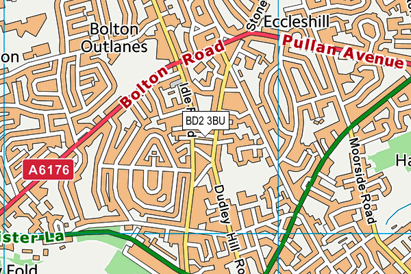 BD2 3BU map - OS VectorMap District (Ordnance Survey)