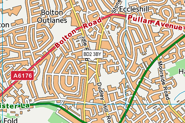 BD2 3BY map - OS VectorMap District (Ordnance Survey)