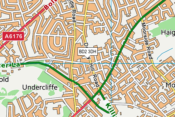 BD2 3DH map - OS VectorMap District (Ordnance Survey)