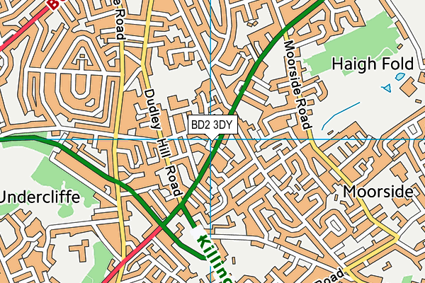 BD2 3DY map - OS VectorMap District (Ordnance Survey)