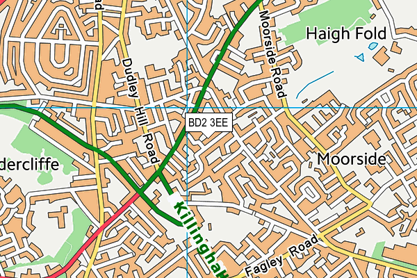 BD2 3EE map - OS VectorMap District (Ordnance Survey)