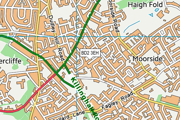 BD2 3EH map - OS VectorMap District (Ordnance Survey)