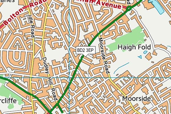 BD2 3EP map - OS VectorMap District (Ordnance Survey)