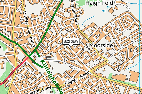 BD2 3EW map - OS VectorMap District (Ordnance Survey)