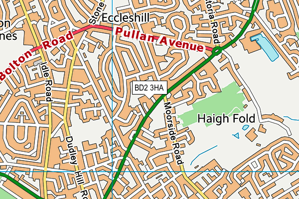 BD2 3HA map - OS VectorMap District (Ordnance Survey)