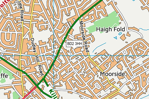 BD2 3HH map - OS VectorMap District (Ordnance Survey)