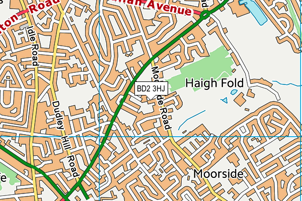 BD2 3HJ map - OS VectorMap District (Ordnance Survey)