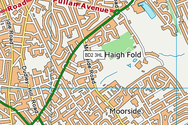 BD2 3HL map - OS VectorMap District (Ordnance Survey)