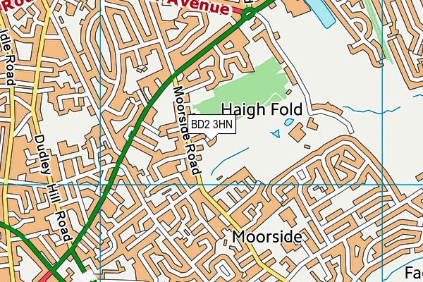 BD2 3HN map - OS VectorMap District (Ordnance Survey)