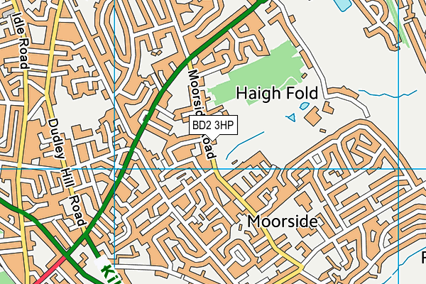 BD2 3HP map - OS VectorMap District (Ordnance Survey)