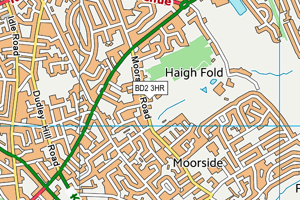 BD2 3HR map - OS VectorMap District (Ordnance Survey)