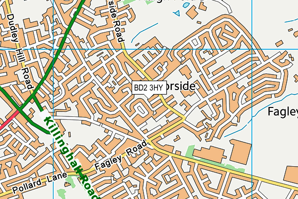BD2 3HY map - OS VectorMap District (Ordnance Survey)