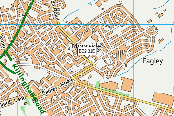 BD2 3JE map - OS VectorMap District (Ordnance Survey)