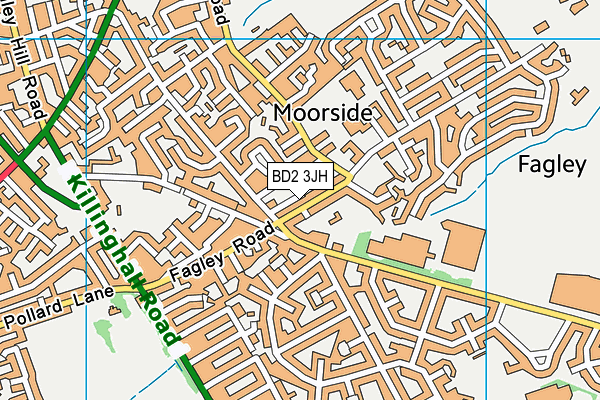 BD2 3JH map - OS VectorMap District (Ordnance Survey)