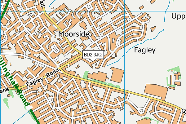 BD2 3JQ map - OS VectorMap District (Ordnance Survey)