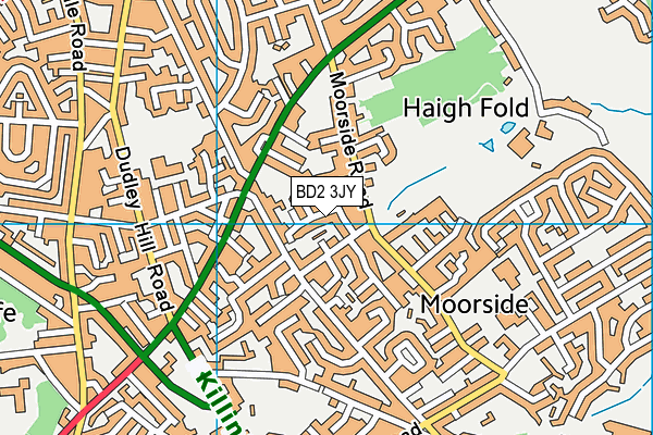 BD2 3JY map - OS VectorMap District (Ordnance Survey)