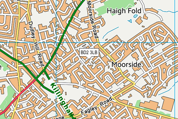 BD2 3LB map - OS VectorMap District (Ordnance Survey)