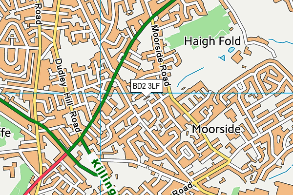 BD2 3LF map - OS VectorMap District (Ordnance Survey)