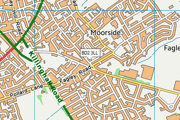 BD2 3LL map - OS VectorMap District (Ordnance Survey)