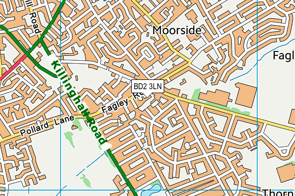 BD2 3LN map - OS VectorMap District (Ordnance Survey)